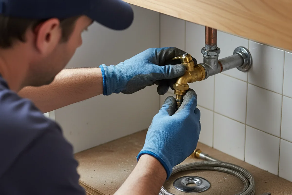 Shutoff valve and fitting work during Emergency Plumbing in West Haven